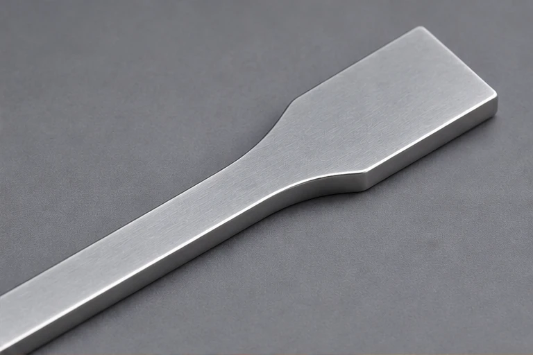 Illustratives Musterteil: Aluminium · kleine Fase an den Schnittkanten